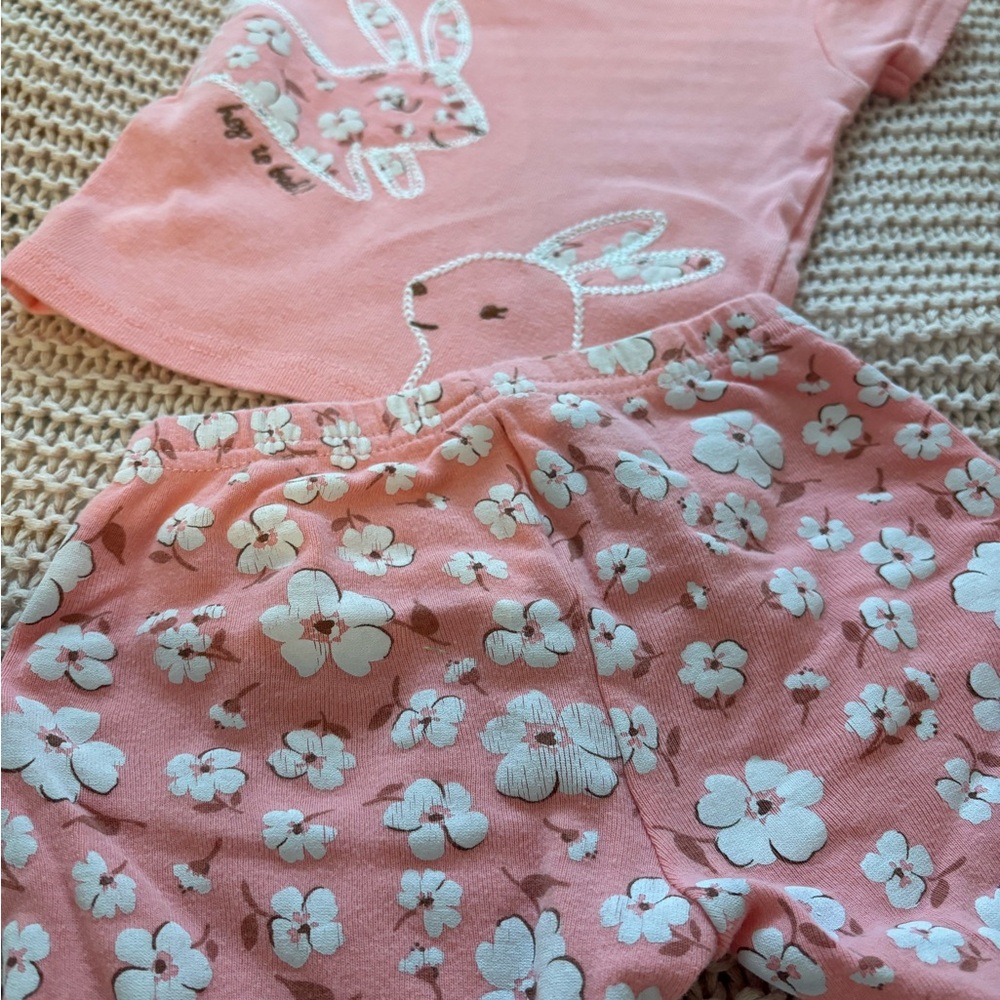 Kids Pink Bunny Pajamas